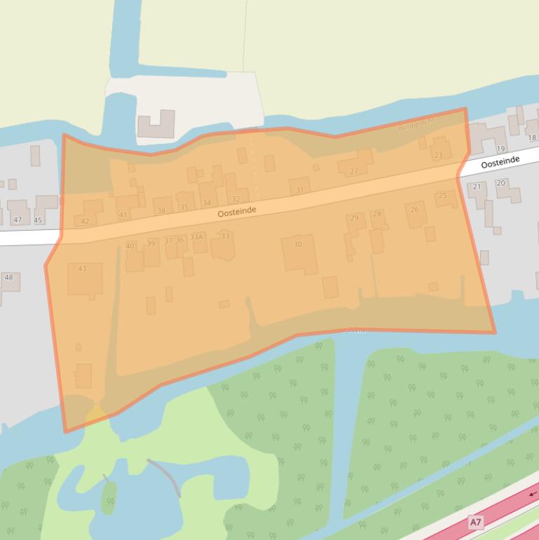 Kaart van postcodegebied 1647AB.