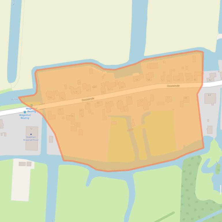 Kaart van postcodegebied 1647AC.