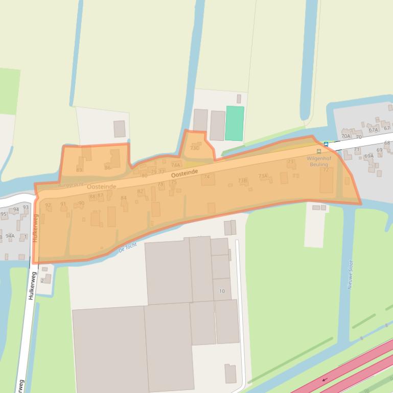 Kaart van postcodegebied 1647AD.