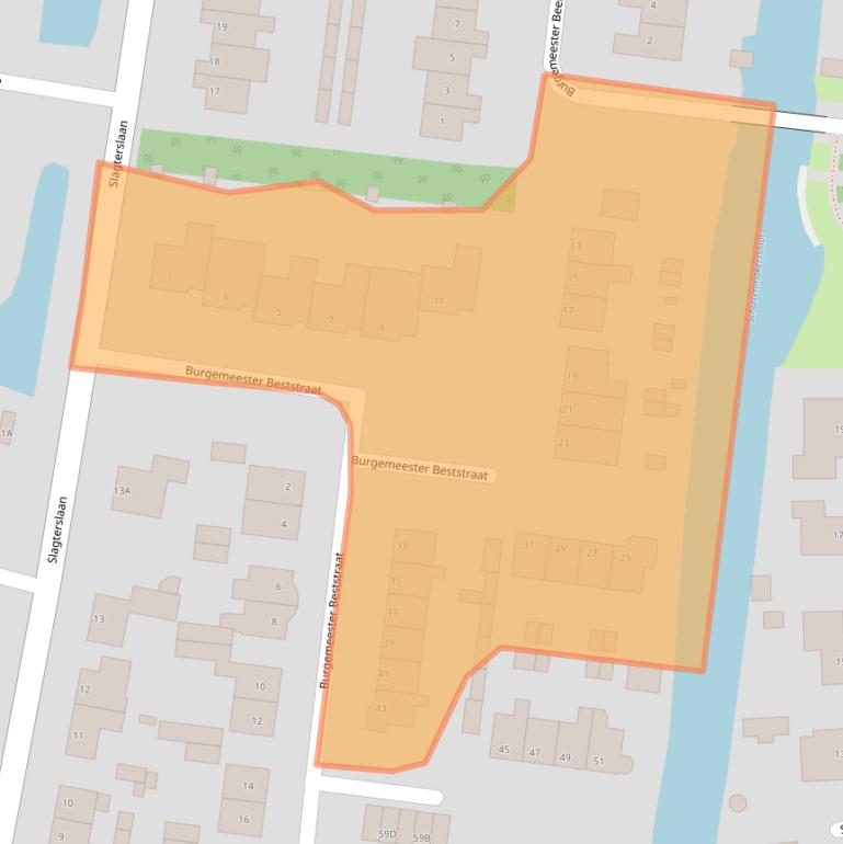 Kaart van postcodegebied 1647BA.