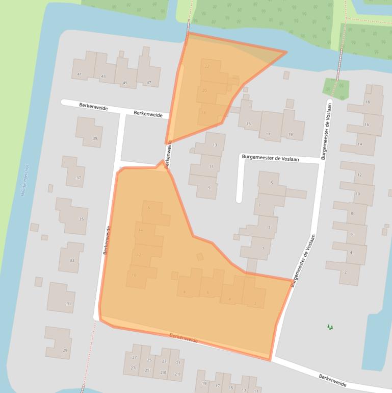 Kaart van postcodegebied 1647BH.