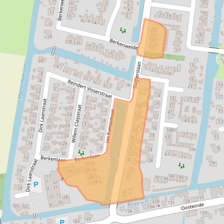 Kaart van postcodegebied 1647CA.