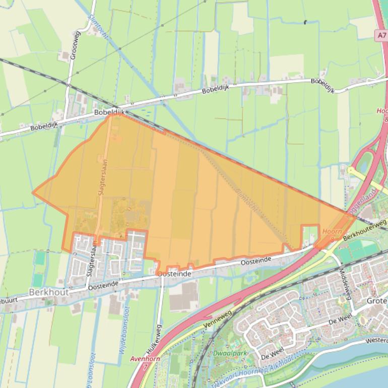 Kaart van postcodegebied 1647CB.