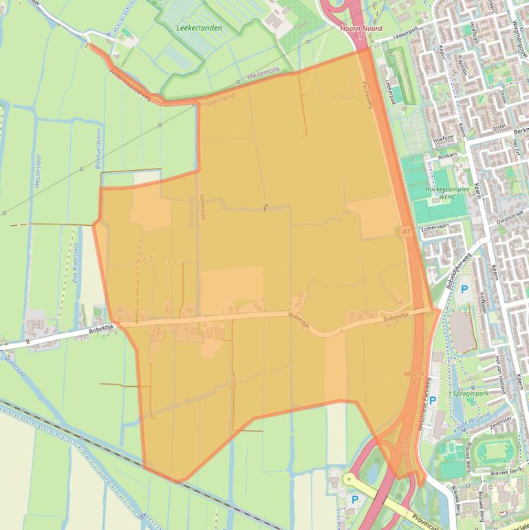 Kaart van postcodegebied 1647CD.