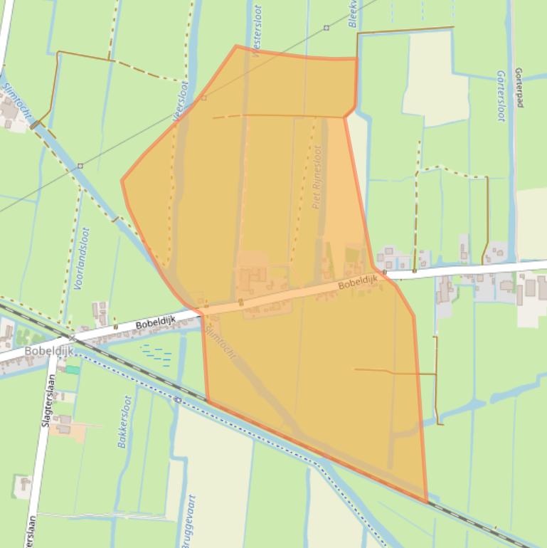 Kaart van postcodegebied 1647CE.