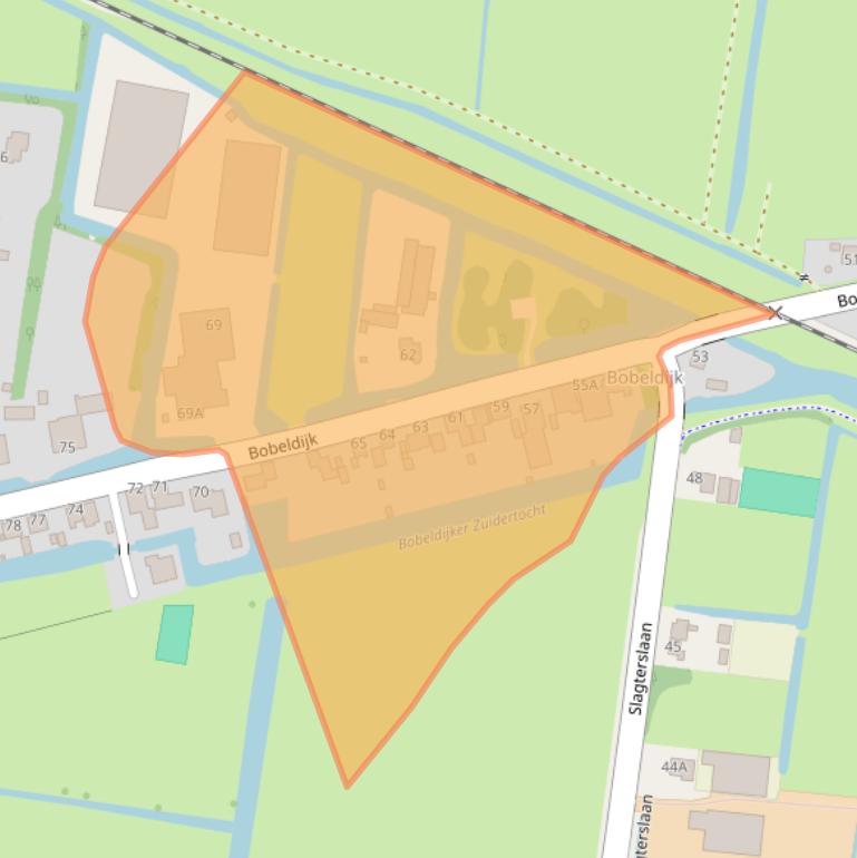 Kaart van postcodegebied 1647CH.