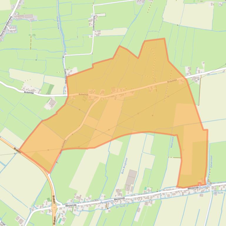 Kaart van postcodegebied 1647CM.