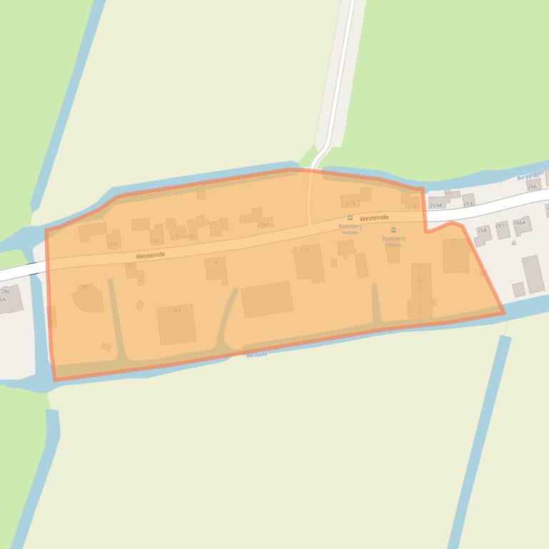 Kaart van postcodegebied 1647MN.