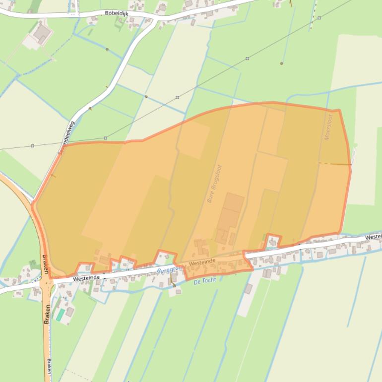 Kaart van postcodegebied 1647MR.