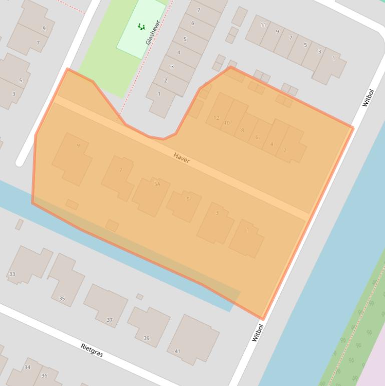 Kaart van postcodegebied 1648EK.