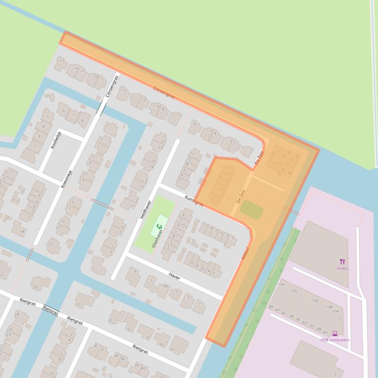 Kaart van postcodegebied 1648EP.