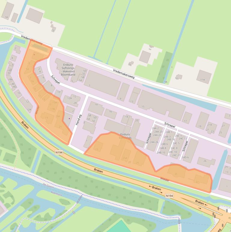 Kaart van postcodegebied 1648GA.