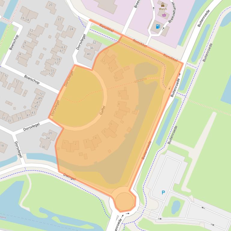 Kaart van postcodegebied 1648HS.