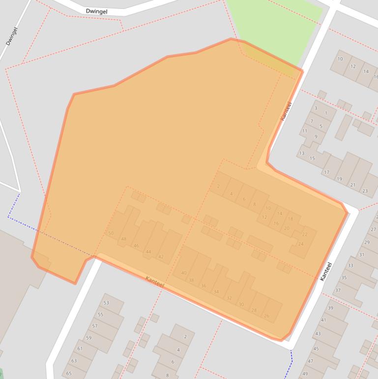 Kaart van postcodegebied 1648JH.
