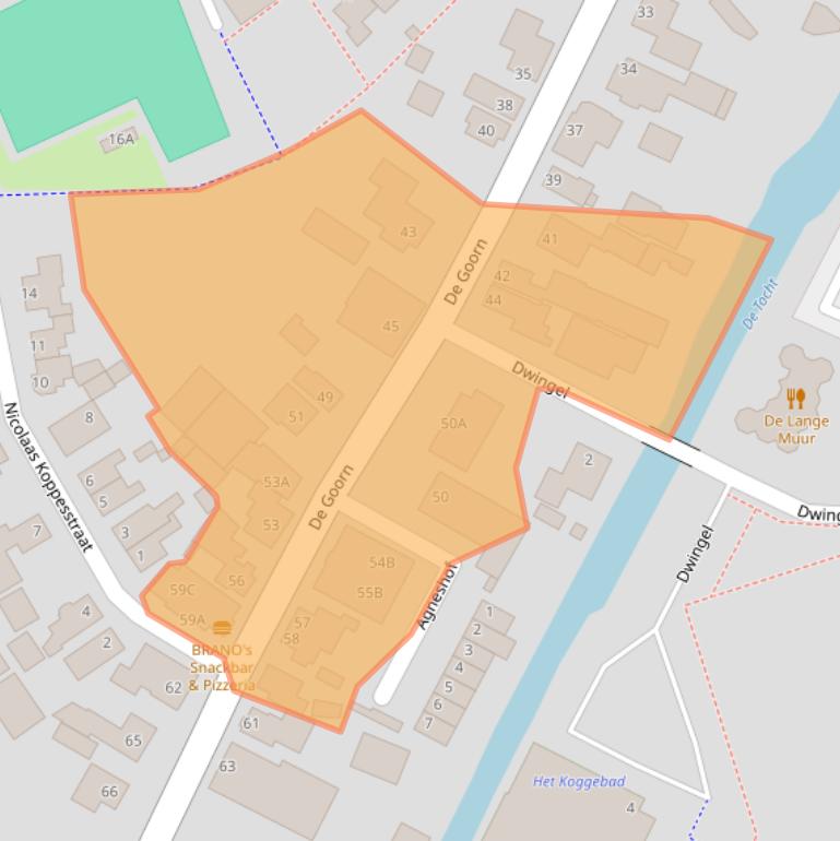 Kaart van postcodegebied 1648JR.