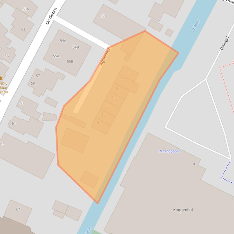 Kaart van postcodegebied 1648JX.