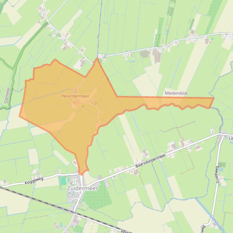 Kaart van postcodegebied 1652PD.