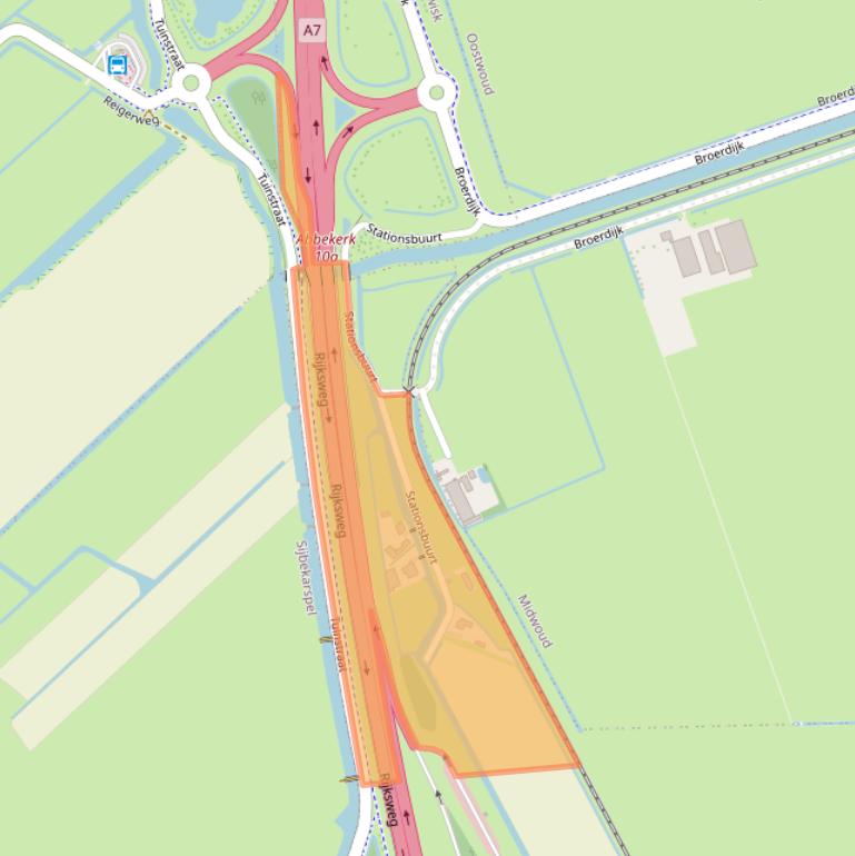 Kaart van postcodegebied 1654EH.