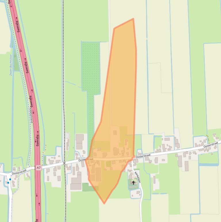 Kaart van postcodegebied 1654JK.