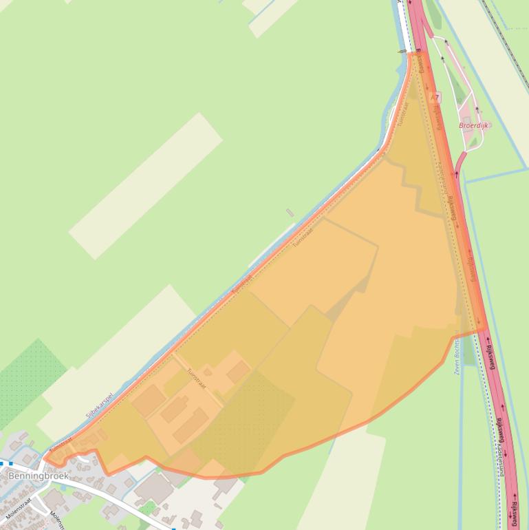 Kaart van postcodegebied 1654JW.