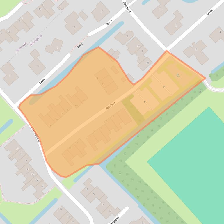 Kaart van postcodegebied 1654KD.