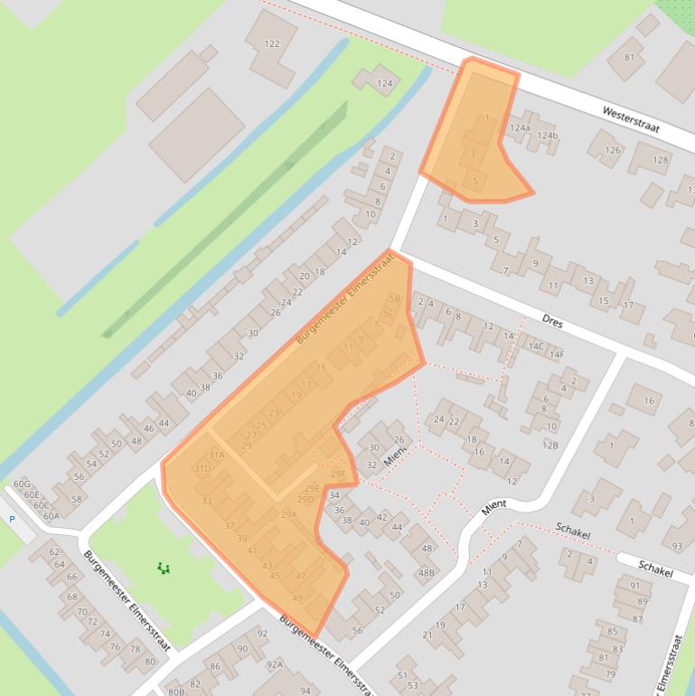 Kaart van postcodegebied 1655KE.