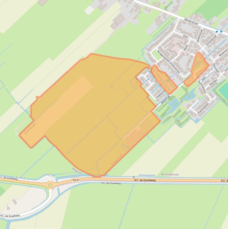 Kaart van postcodegebied 1655KT.