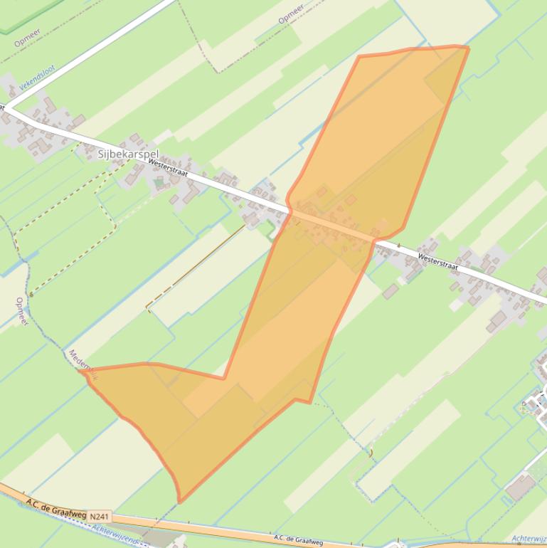 Kaart van postcodegebied 1655LD.