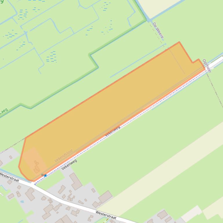 Kaart van postcodegebied 1655LJ.