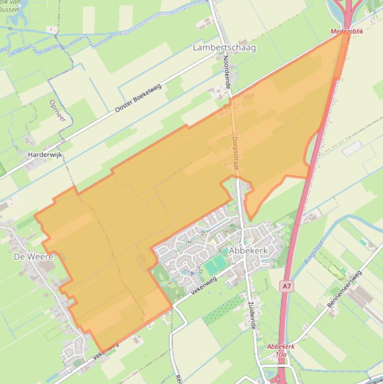 Kaart van postcodegebied 1657AA.