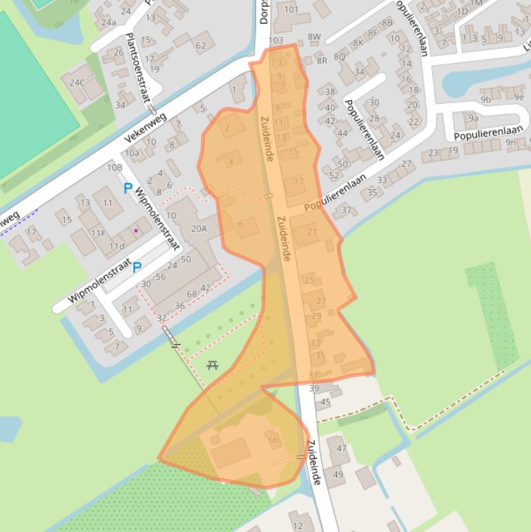 Kaart van postcodegebied 1657ED.