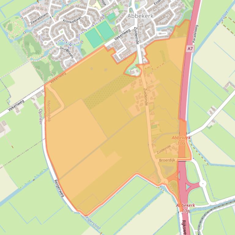 Kaart van postcodegebied 1657EE.