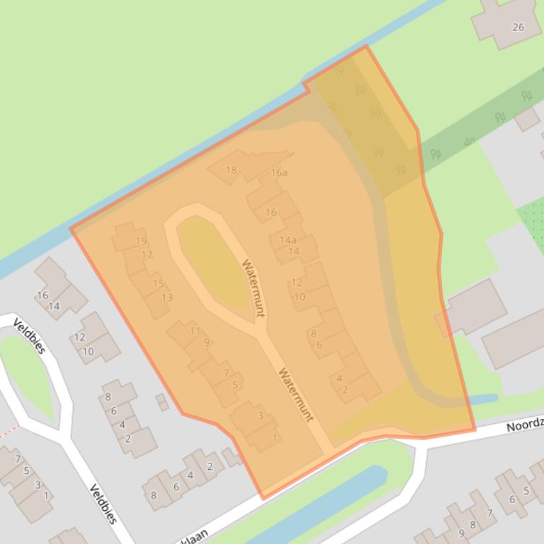 Kaart van postcodegebied 1657KE.