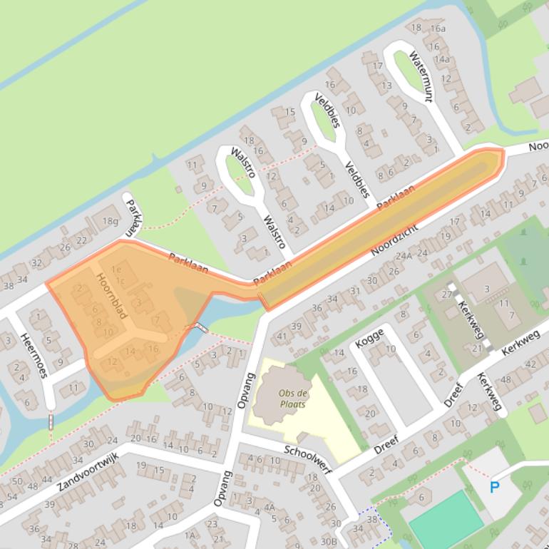 Kaart van postcodegebied 1657KJ.