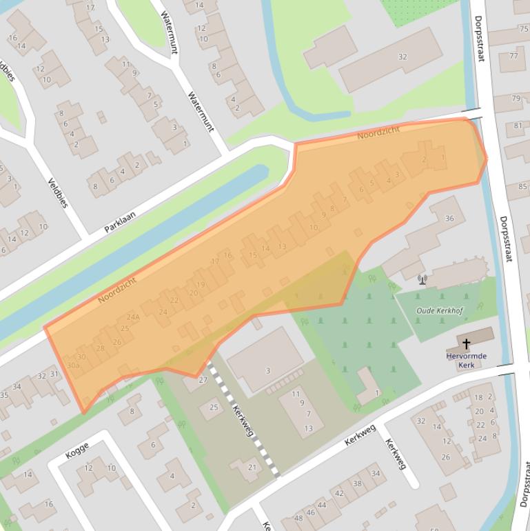 Kaart van postcodegebied 1657LA.