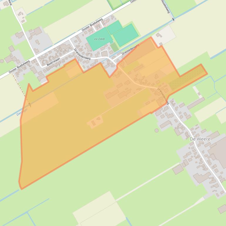 Kaart van postcodegebied 1661BK.