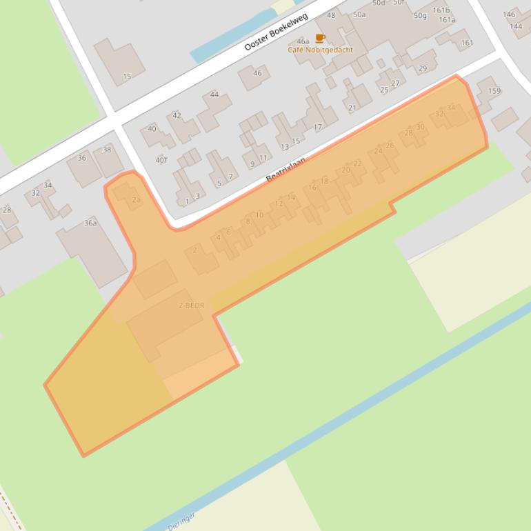 Kaart van postcodegebied 1661BN.