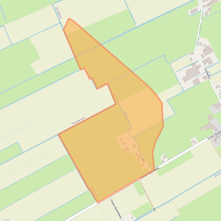 Kaart van postcodegebied 1661BR.