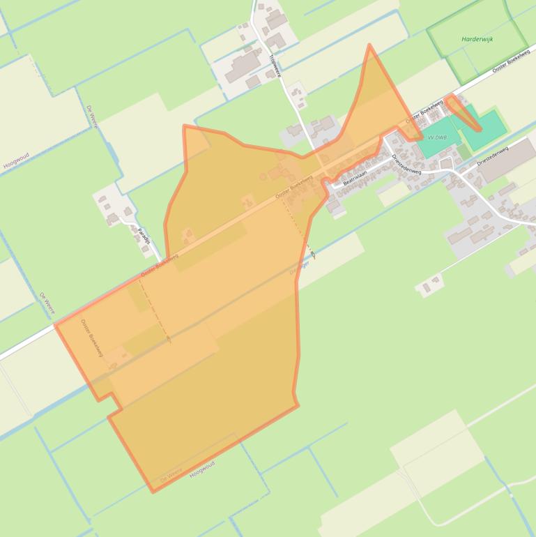 Kaart van postcodegebied 1661BS.