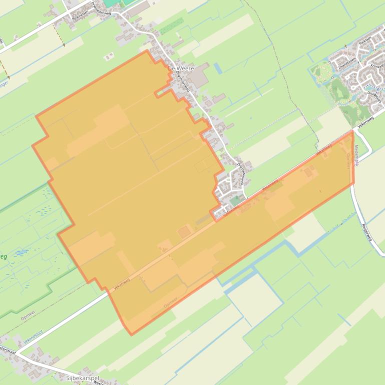 Kaart van postcodegebied 1663BA.