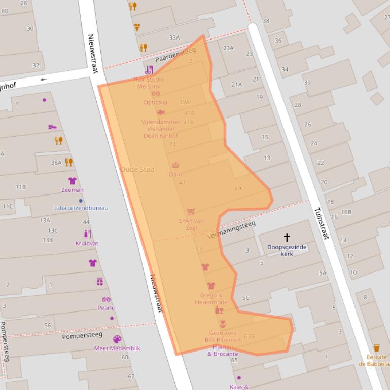 Kaart van postcodegebied 1671BB.
