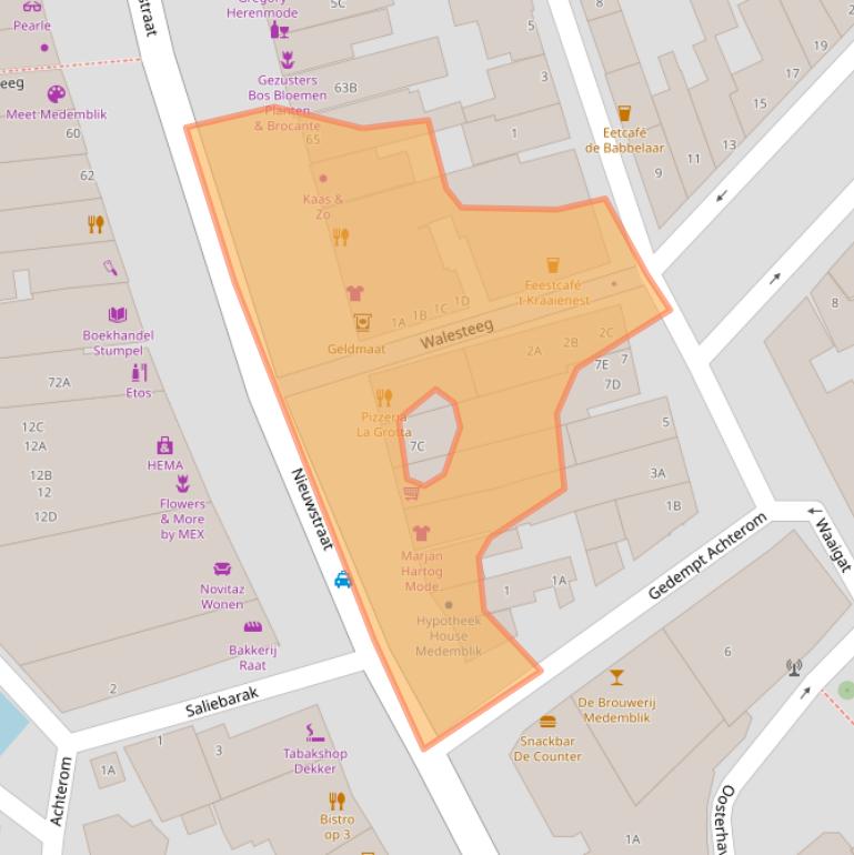 Kaart van postcodegebied 1671BC.