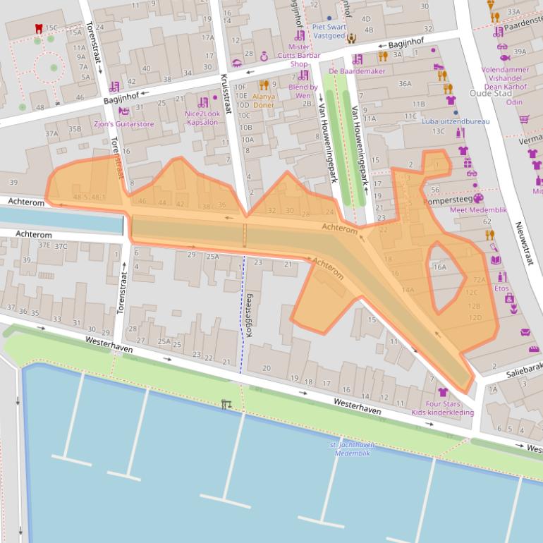 Kaart van postcodegebied 1671CG.