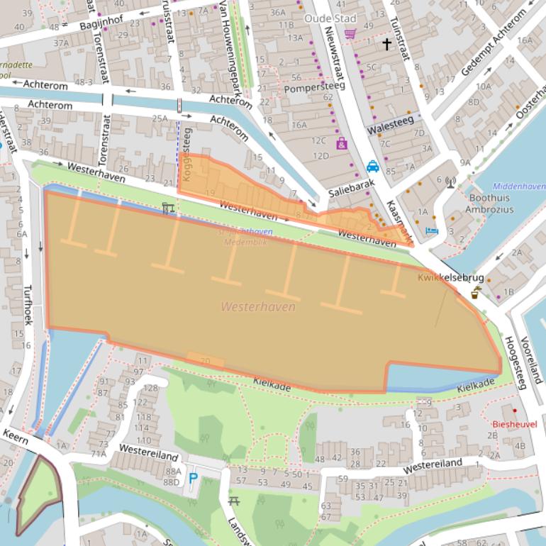 Kaart van postcodegebied 1671CH.