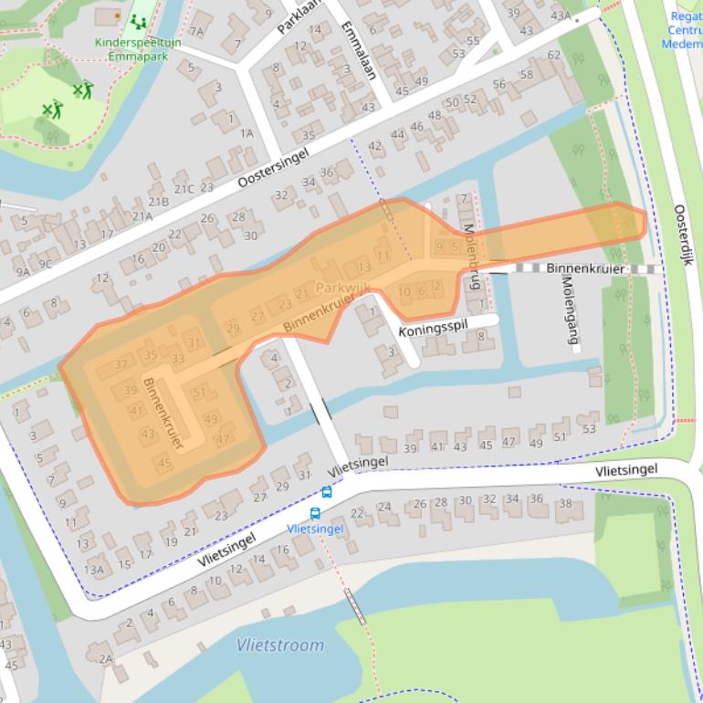 Kaart van postcodegebied 1671DA.