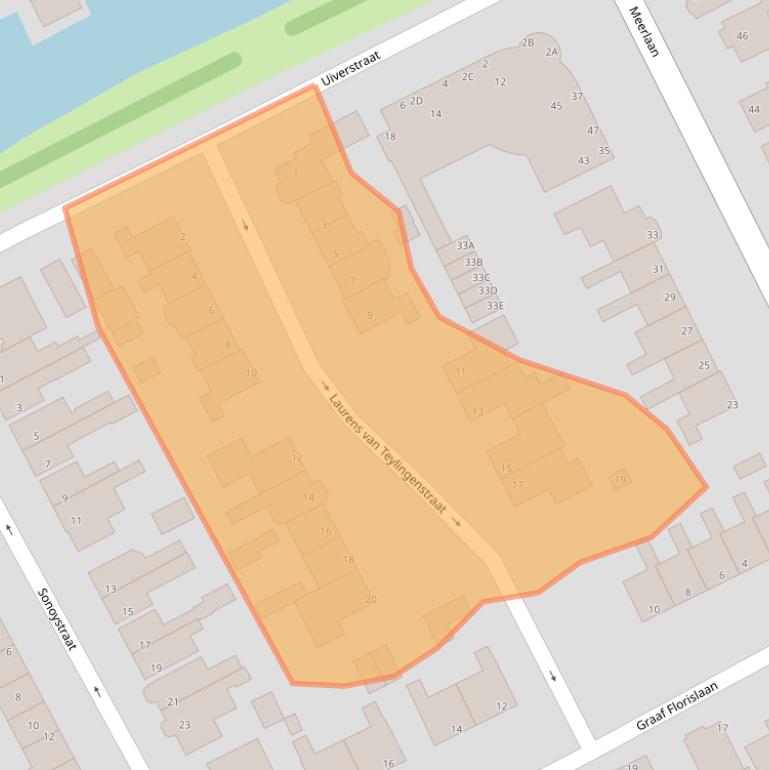 Kaart van postcodegebied 1671EM.