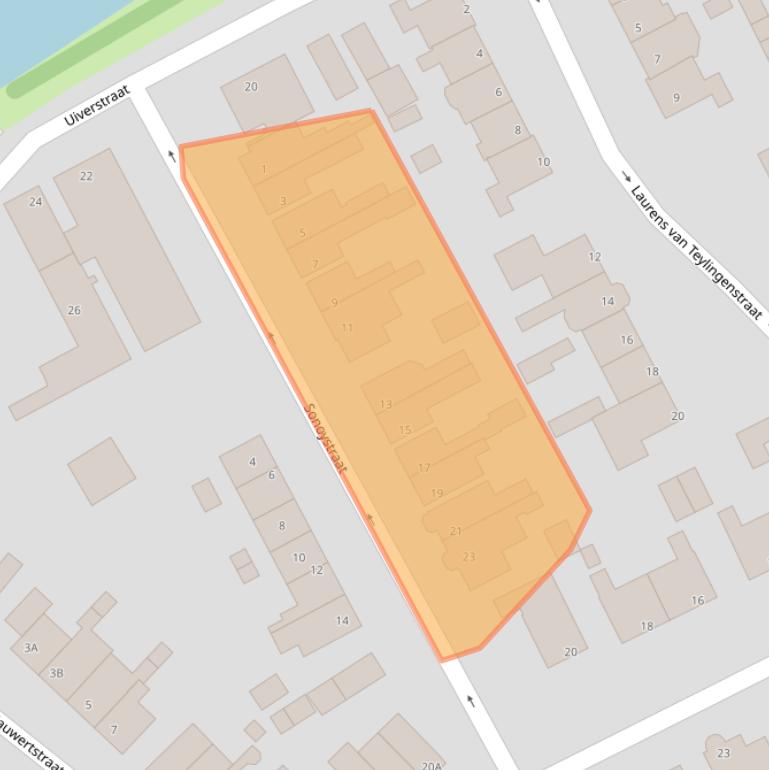 Kaart van postcodegebied 1671ER.