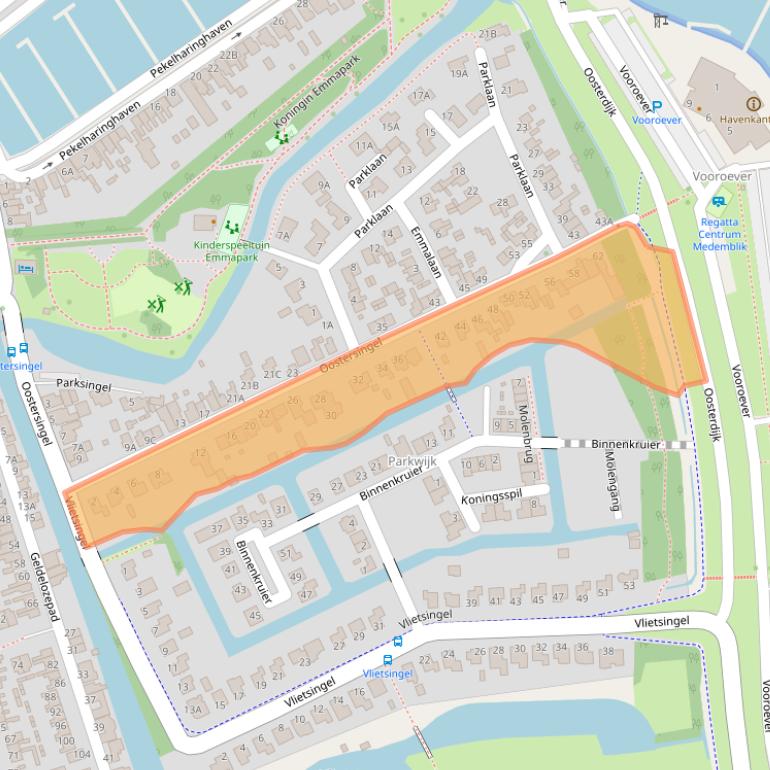 Kaart van postcodegebied 1671HC.