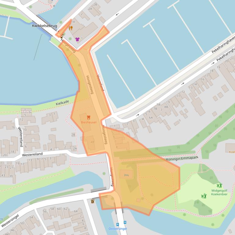 Kaart van postcodegebied 1671HR.