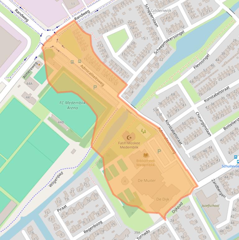 Kaart van postcodegebied 1671JA.